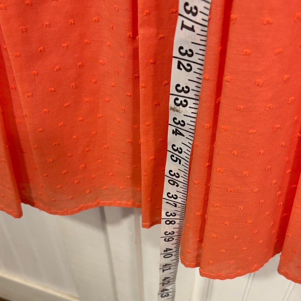 Tommy Hilfiger Vibrant textured coral,belted, Midi Dress, fully lined, size 16 - Picture 7 of 11